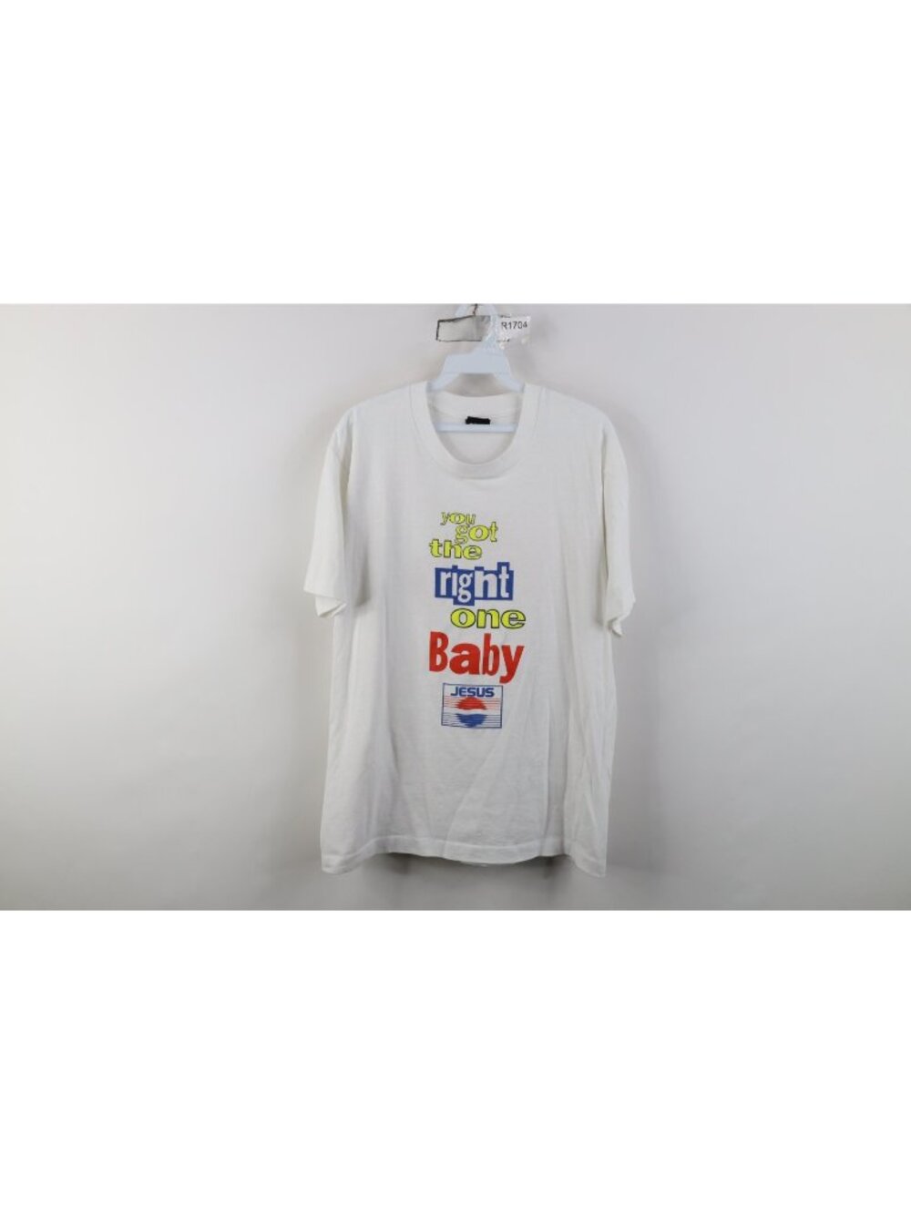 Vintage 90s Mens Large Pepsi Co Parody Christian Jesus Short Sleeve T-Shirt USA